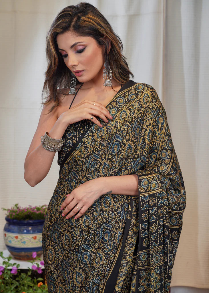 MOST TRENDING AJRAKH  MODAL SILK