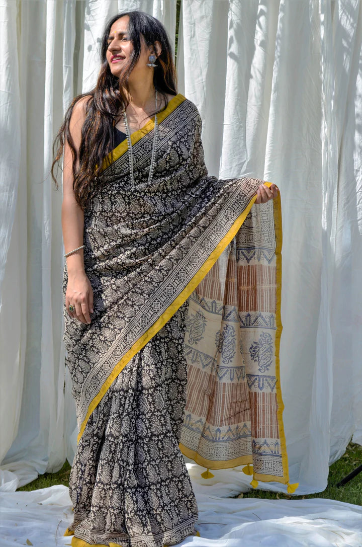 STYLE WALE SAREE  DIGITAL PRINTED COTTON LINEN SAREE