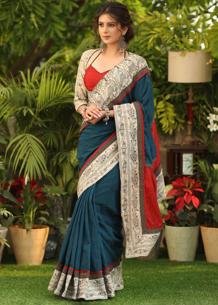 FUNCTIONALLY D.RAMA COLOR  LINEN COTTON SAREE