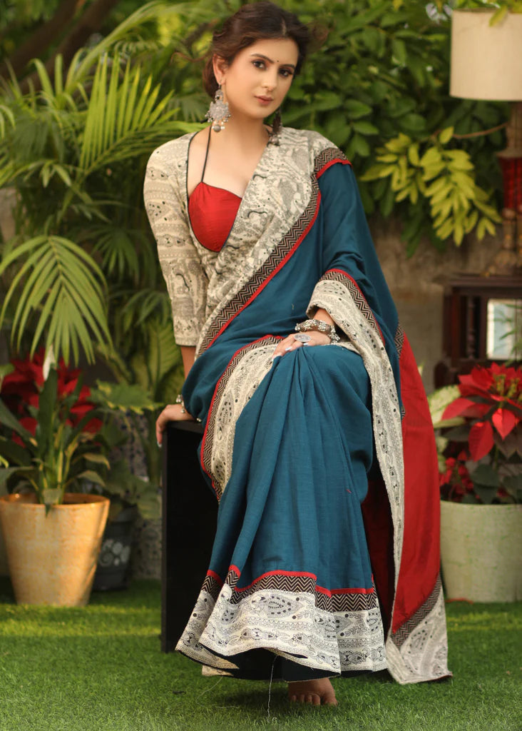 FUNCTIONALLY D.RAMA COLOR  LINEN COTTON SAREE