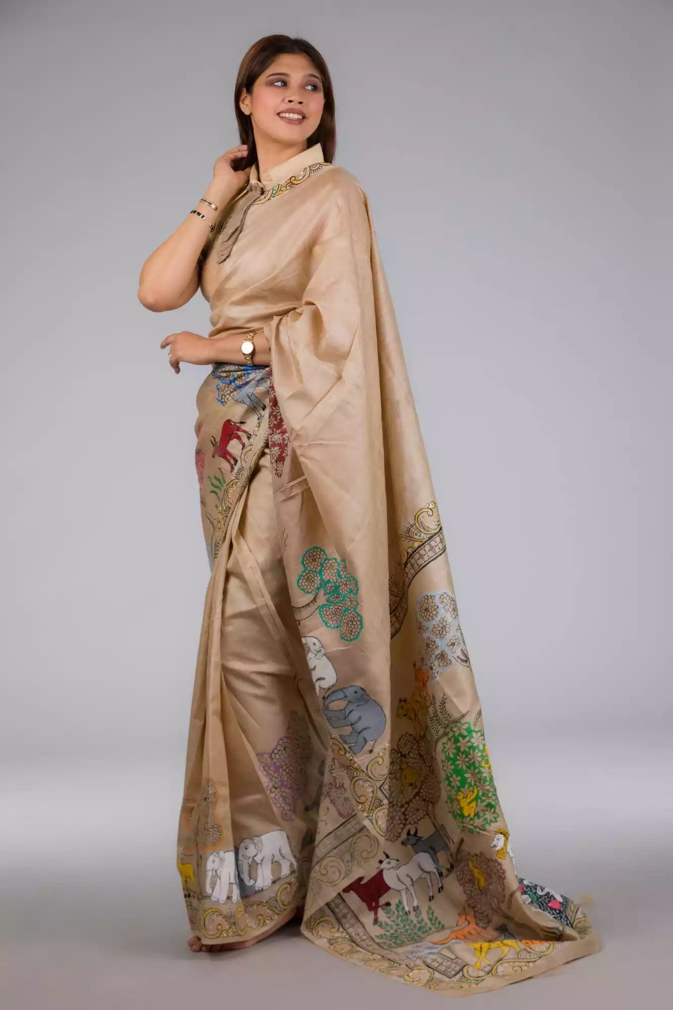 BEST EVER FIGNERS  WALE COTTON LINEN SAREE