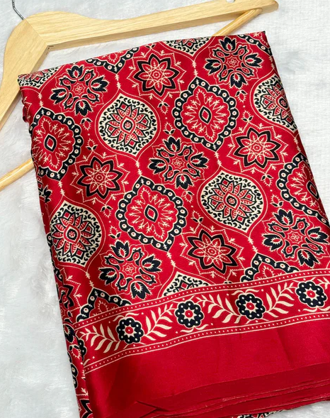 REDIST RED WALE MODAL SILK SAREE