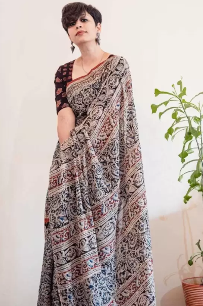 FLAWLESS MULTI COLOR IKKHAT D/P COTTON LINEN SAREE