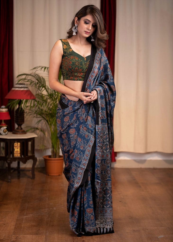 BLUE HAI PANI WALE  DESIGNER  MODAL SILK SAREE