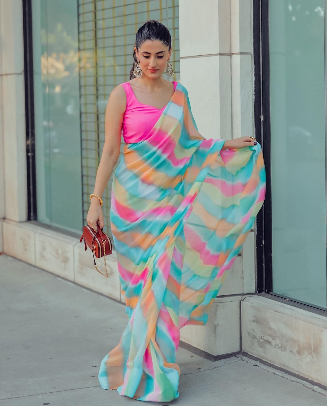 FULL OF COLOR LOVERS WALE  GEORGETTE SAREE